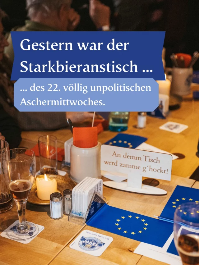 Gestern war der Starkbieranstich des 22. völlig unpolitischen Aschermittwochs im Gasthaus zum Riesen 🍻
Nachdem unser Bräu Cornelius Faust eine Begrüßungsrede hielt, folgte der erste Bürgermeister Bernd Kahlert mit einer kurzen Rede und dem heiß ersehnten Starkbieranstich und durch unseren ersten Braumeisters Stefan Falk eine Laudatio auf das Starkbier. Passend zu der bevorstehenden Kommunalwahl sprach auch der Europaabgeordneter Dr. Müller-Lügenscheid. 😉
Danke an alle Gäste, die diesen Tag mit uns zu etwas ganz besonderem gemacht haben und durch ihre Spende am Eintritt ein Beitrag für den Martinsladen in Miltenberg geleistet haben! 😊

#brauhausfaust #Aschermittwoch #brauerei #miltenberg