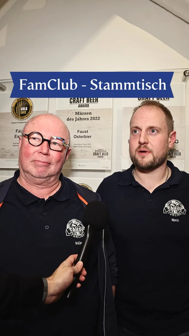Bei unseren Stammtischen gibt es jedes Mal etwas Neues zu entdecken und zu erleben. Nicht nur das! Unser FamClub schafft auch neue Freundschaften.🫂
Wir haben unsere FamClub-Mitglieder gefragt, was sie am meisten lieben und warum für sie der FamClub unverzichtbar ist.❤️

👇Du willst dabei sein? Dann sichere dir jetzt Deine Mitgliedschaft !👇

#faust #famclub #stammtisch #brauerei