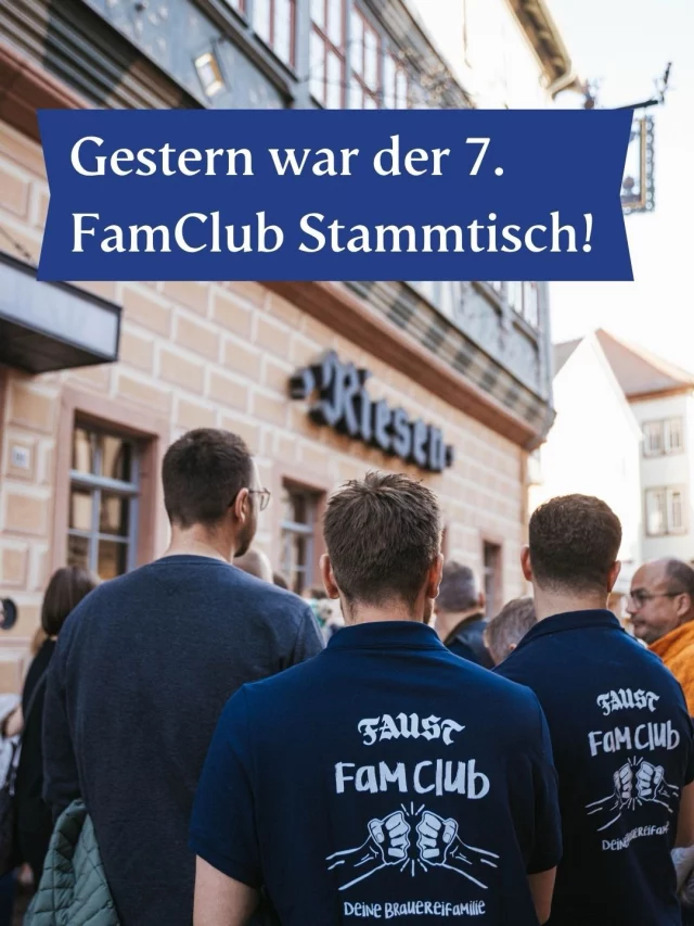 Gestern war unser 7. FamClub Stammtisch!🥳

Dieses Mal haben wir uns im Gasthaus zum Riesen versammelt und konnten so ganze 120 FamClub-Mitglieder unter ein Dach kriegen.🤩
Neben der hohen Kapazität konnten wir so auch für ein tolles Essen á la carte sorgen. Unterhalten wurden wir durch tolle Beiträge durch Johannes Faust, Livemusik von Achim Fischer und einem spannenden Bier-Quiz „Wer wird Faust Bierionär?“.💭🍺
Wir hatten einen unfassbar tollen Abend und freuen uns auf den nächsten Stammtisch mit euch!😄🍻

#Faust #Brauerei #FamClub #Event