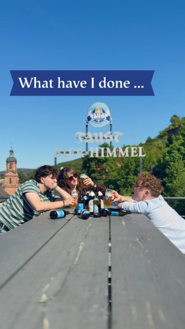 🍺 Ein Bier
🍺🍺 Swei Bier
🍺🍺🍺 Rei ier 
🍺🍺🍺🍺 Hie er

#brauhausfaust #miltenberg #bier #faust