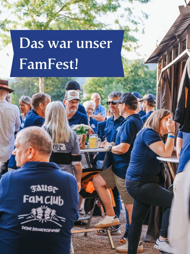 Was für ein Abend! 🍻

Am 03. Juli durften wir gemeinsam mit unserem FamClub das erste FamFest feiern – und wir hätten uns keinen schöneren Abend vorstellen können! 💙

Vom Bierpong-Turnier über den traditionellen Bieranstich unseres exklusiv für das FamFest abgefüllten Bayrisch Hell naturtrüb bis hin zur großartigen Live-Musik von KATALDA – die Stimmung war einfach fantastisch. 🎶🍺

Ein besonderes Highlight war natürlich das spannende Bierpong-Finale zwischen den Dullis und Bavaria Kirschfurt. Nach einem packenden Match entschieden wir kurzerhand: Nicht nur die Sieger, sondern auch die Zweitplatzierten dürfen sich über einen neuen Bierpong-Tisch freuen! 🏆🙌

Ein riesiges Dankeschön geht außerdem an Cong von den Faust Braustuben für das fantastische Essen, das den bayrischen Biergartenabend perfekt gemacht hat. 🍽️

Vor allem möchten wir uns aber bei allen bedanken, die dabei waren! Danke, dass ihr unser FamFest mit eurer guten Laune, euren Gesprächen und eurer Begeisterung zu einem unvergesslichen Abend gemacht habt. Wir freuen uns jetzt schon auf das nächste Mal!

#famclub #brauhausfaust #famfest